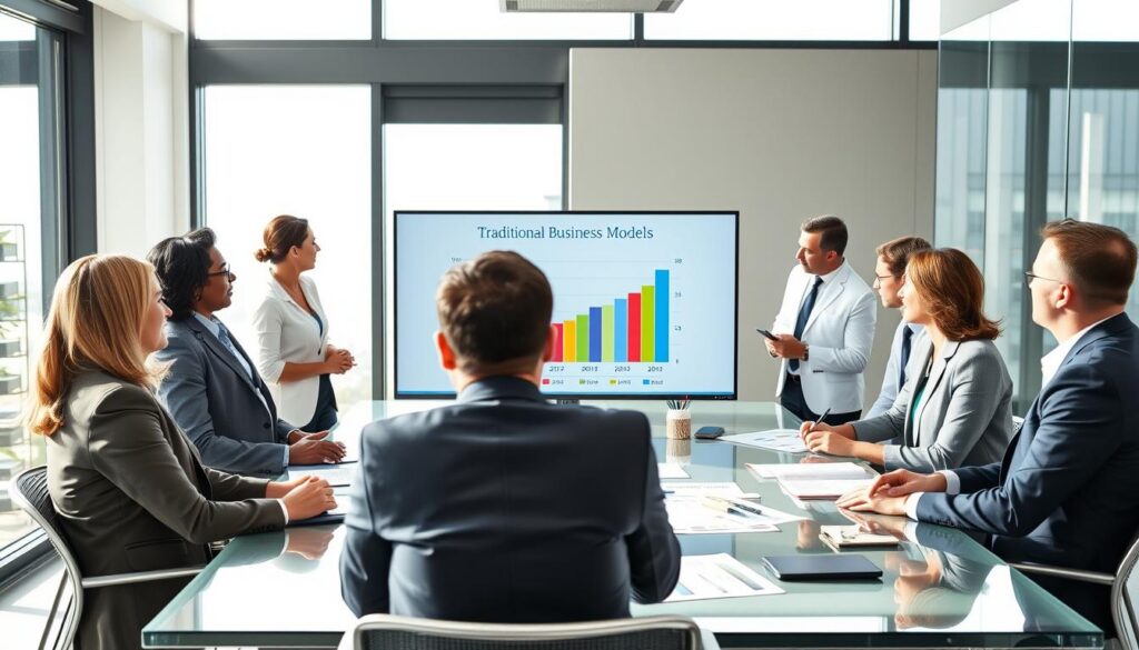 modelos de negócios tradicionais